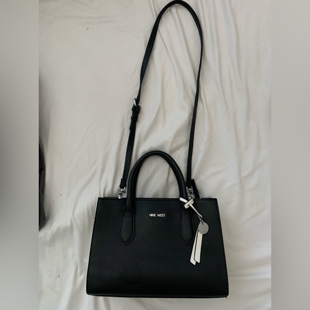 Medium size black cross body Nine West bag